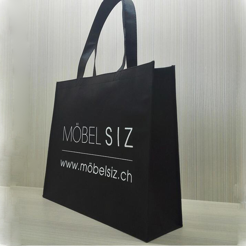 Wholesale 500pcs/Lot Promotional Eco Reusable Non Woven Shopping Bags Customized Logo Normal Use Grocery Tote-Bag With Handle
