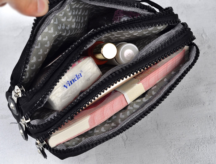 3 Zippers Lady Purses Women Wallets Brand Clutch Coin Purse Cards Keys Money Bags Canvas Short Woman Girls Wallet Handbags Burse