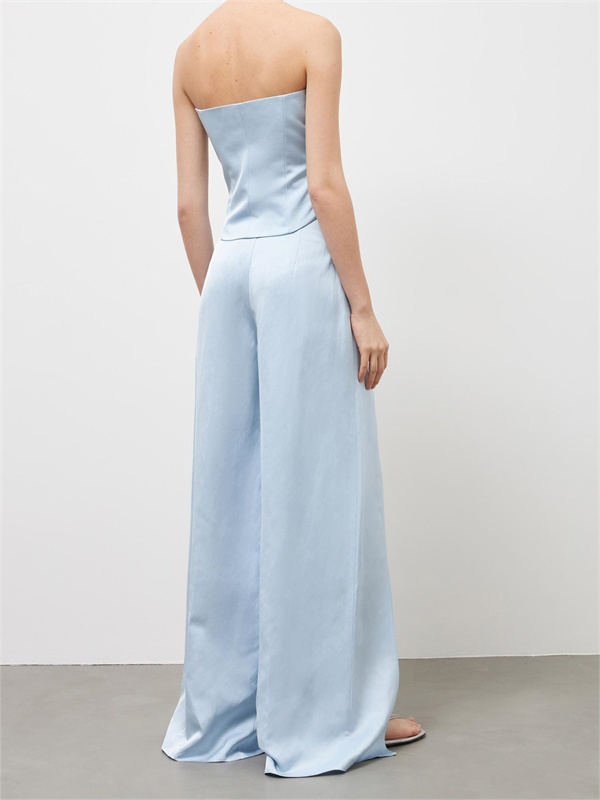 Solid Color Strapless Top