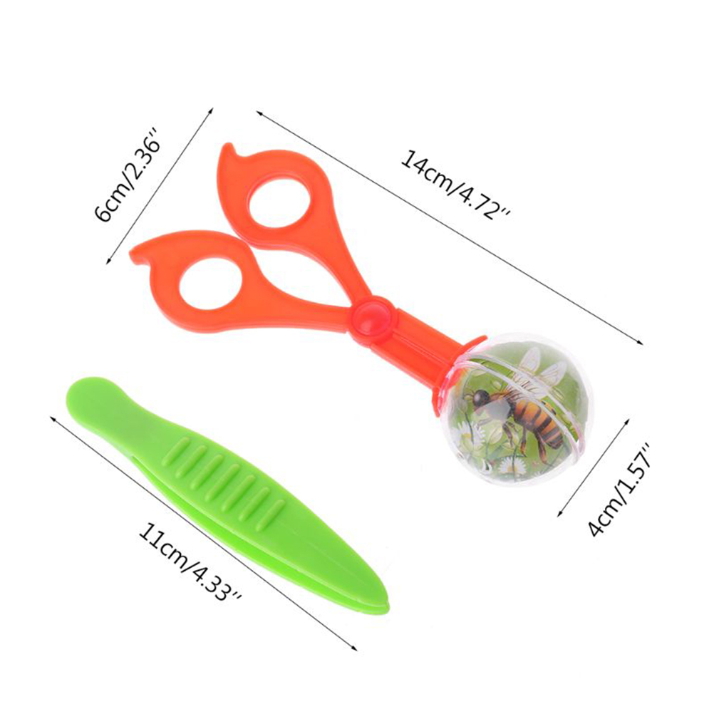 Children'S Educational Toys 2 Pcs Plastic Bug Insect Catcher Scissors Tongs Tweezers Set For Kids Children Toy Handy