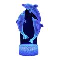 3D Dolphin Night Light Touch Switch 7 Colors Changing Table Lamp Kids Xmas Gift Bedside Home decoration Child gift