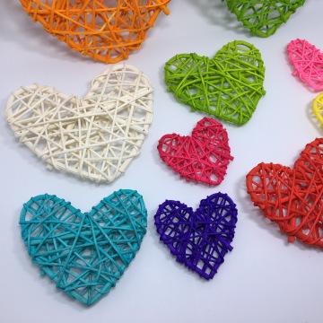 Handmade Wicker Rattan Heart Garden, Wedding, Party Decorative Crafts, Vase Fillers, Rabbits, Parrot, Bird Toys