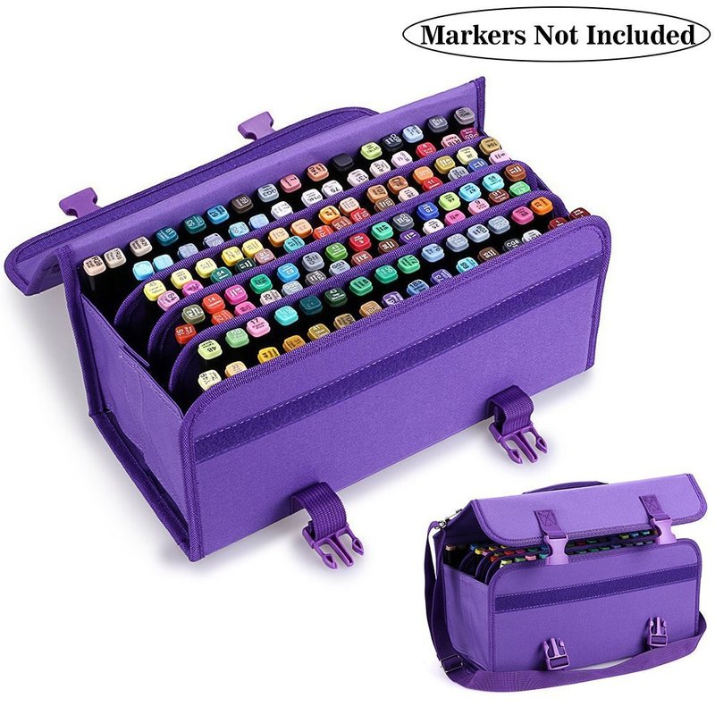 120 Color Marker Pen Case Large Capacity Folding Case Canvas Art Storage