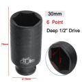 1/2" Hex Sleeve Deep Impact Socket Hexagon Socket Nut Tool 6 Point Hub Axle Spindle Pneumatic Sleeve 17 18 19 21 22 24 27 30MM