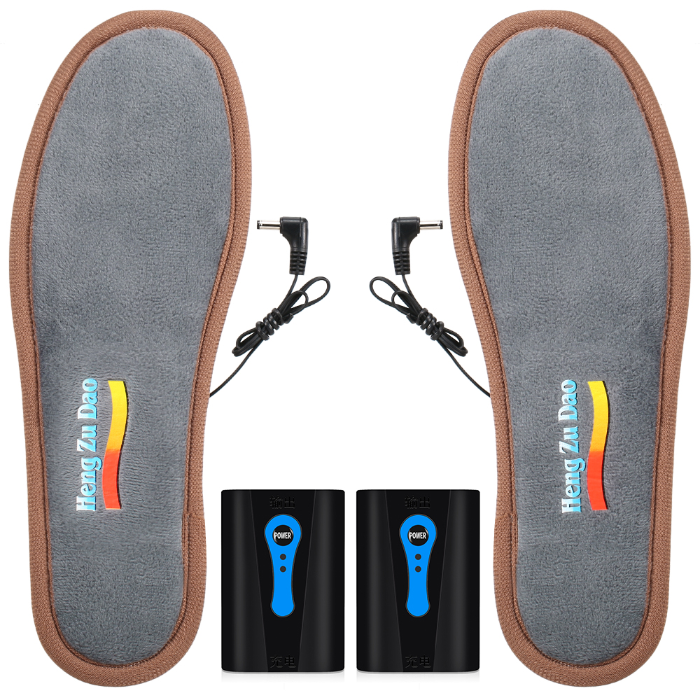 Electric Heated Shoes Insoles Temperature Adjustment Battery Powered Heated Insoles For Winter Ski Warm Heating Charging Insole