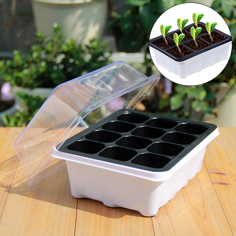 Plant Seeds Crop Protector Seedling Tray Seedling For Plants Crop Guard For Nursery Seedling Garden Tray Pots 12 Hole