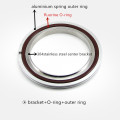 ISO Vacuum Flange Fitting 304 Stainless Steel Center Bracket + Fluorine O Type Sealing Ring + Aluminium Spring Outer Ring