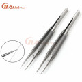 11cm Stainless Steel Round Handle Micro Tweezers Eyelid Tweezers Tooth Platform Ophthalmic Instruments Surgery Tools