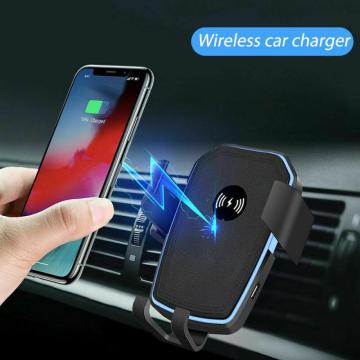 10W Qi Wireless Car Charger Mount Mobile Phone Holder Stand Fast Charging Bracket For Hand-fee Calling For Iphone Xiaomi Huawei