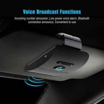 Wireless Vehicle Car Bluetooth V5.0 Bluetooth Handsfree Car Kit Wireless Bluetooth Speaker Phone Sun Visor Clip Speakerphone