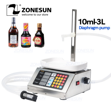 ZONESUN Small Liquid Filling Machine Weighing Juice Milk Small Bottle Perfume Water Liquid Packing And Filling Machines