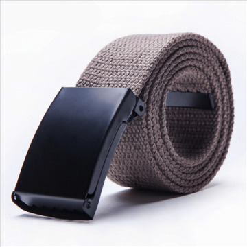 Fashion Men's Plain Webbing Waist Belt Casual Unisex Solid Color Knitted Canvas Belt