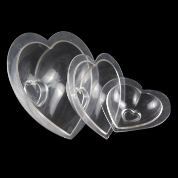 3 Type Size 3D Heart Chocolate Mold for DIY Cake Decoration Polycarbonate Mould Baking Candy Confectionery Tool