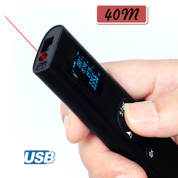 NEW ARRIVE 40M Smart Digital Laser Distance Meter Range Portable USB Charging Rangefinder Mini Handheld Distance Measuring Meter