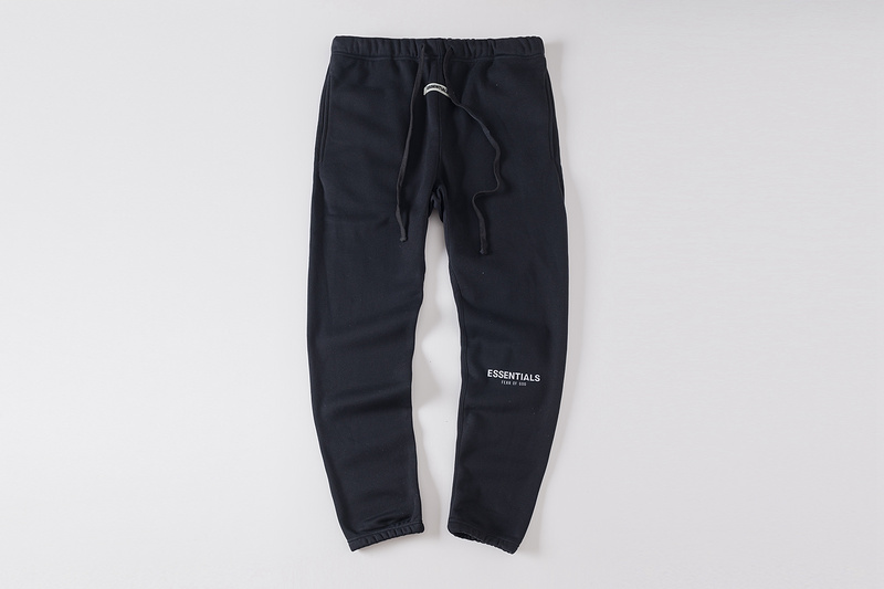 black fog street essentials Reflective/Embroidered Lettering Sweatpants Hip Hop Relaxed Light Fleece Jogger Pants