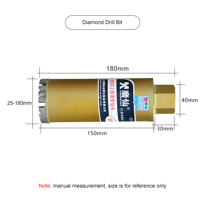 25-180mm Drill Bit Diamond Core Drill Bit M22 Interface Hole Saw Cutter Reinforced Concrete Marble Wall Dry Wet Water Drilling