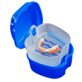 Denture Bath Box Organizer Dental False Teeth Storage Box with Hanging Net Container Cleaning Teeth Cases Artificial Tooth Boxes
