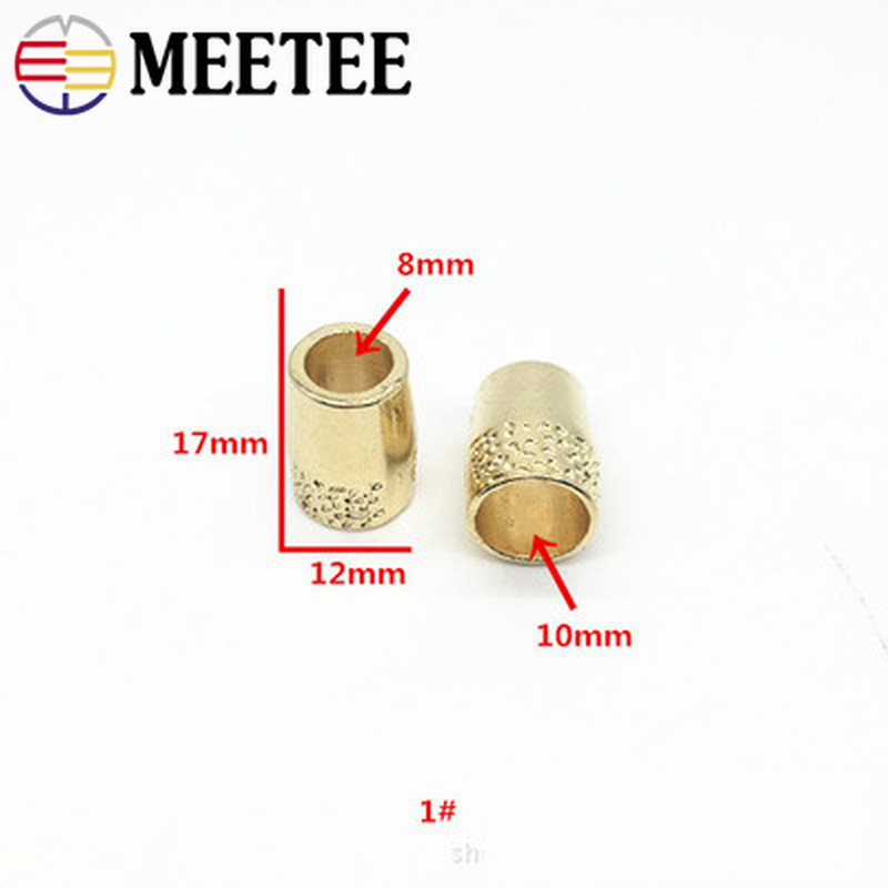 Meetee 25Pcs Metal Cord Lock Stopper DIY Pants Cap Rope Cord End Clasp Lock Clips Garment Paracord Shoes Accessories