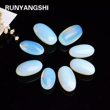 30g/pc Artificial opal Large grain Oval Moonstone Sea Jewelry crystal polishing stone for Garden aquarium decoration