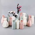 Origami Plastic Flower Vase Modern Home Decoration White Imitation Ceramic Flower Pot Flower Nordic Ornament Home Decor