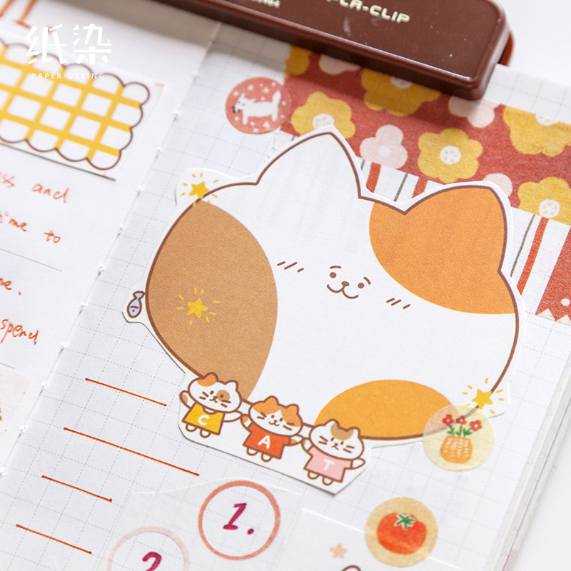 30 Sheets Kawaii Animals Cat and Duck Series Memo Pad Paper Sticky Notes Cute Notepad Korean Stationery School Supply Kids Gift