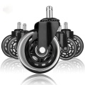 5Pcs Office Chair Caster Wheels Replacement 2.5 Inch Office Chair Wheels Soft Rubber Wheel Furniture Hardware(11X22)