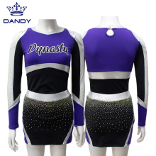Custom rhinestone cheer uniform youth cheerleader uniforms