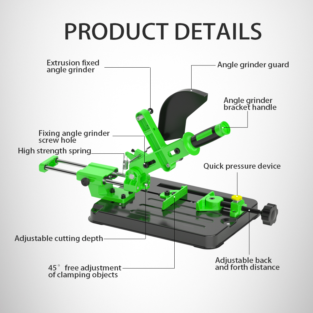 KKMOON Angle Grinder Fixed Universal Bracket Multifunctional Pull Rod Angle Grinding Machine Stand for 100 or 125 Angle Grinder