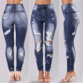 High Waist Women Slim Hole Ripped Denim Jeans Casual Stretch Skinny Trousers Jeans