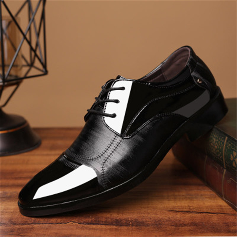 New spring fashion Oxford business men's shoes leather high quality soft casual breathable men's flat shoes dance shoes
