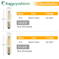 Kaguyahime E14 LED Bulb Light 220V Dimmable Mini Ceramics COB Led Lamp E14 5W 6W 7W 9W Candle Spotlight Bombilla Ampoule Lampada