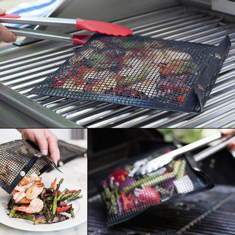 Reusable PTFE Non-Stick Barbecue BBQ Grill Mesh Bag