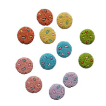 15mm Colorful Resin Biscuit Pendant Charm Jewelry Making Findings Cute Charms DIY Earrings Necklace Keychain Accessories