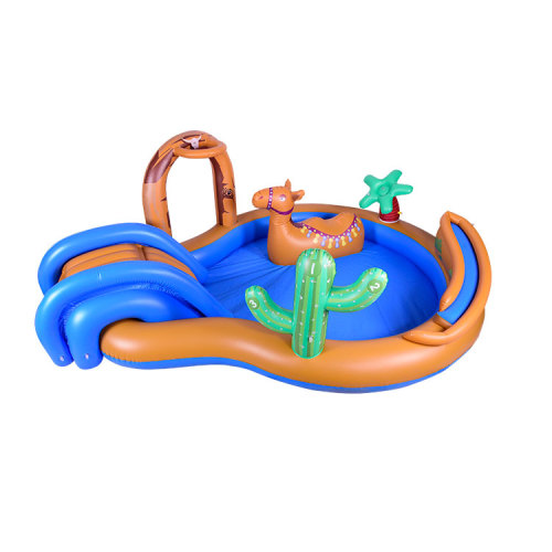 Play Center Inflatable Kiddie Spray Pool with Slide for Sale, Offer Play Center Inflatable Kiddie Spray Pool with Slide