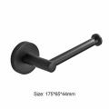 Punching Installation Bathroom Stainless Steel Towel Holder Painted Black Toilet Paper Rack Home Bathroom Supporter Fixture