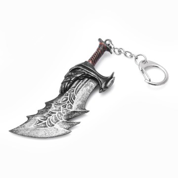 God Of War Kratos Alloy Weapon Keychain Blades Of Chaos Keyring Pendant Men Women Jewelry Game Peripheral Accessories