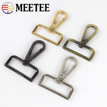 2/5/10/20pc Meetee 38mm Bag Belt Strap Metal Swivel Trigger Lobster Clasp Carbiner Snap Hook Key Chain DIY Handbag Purse Part