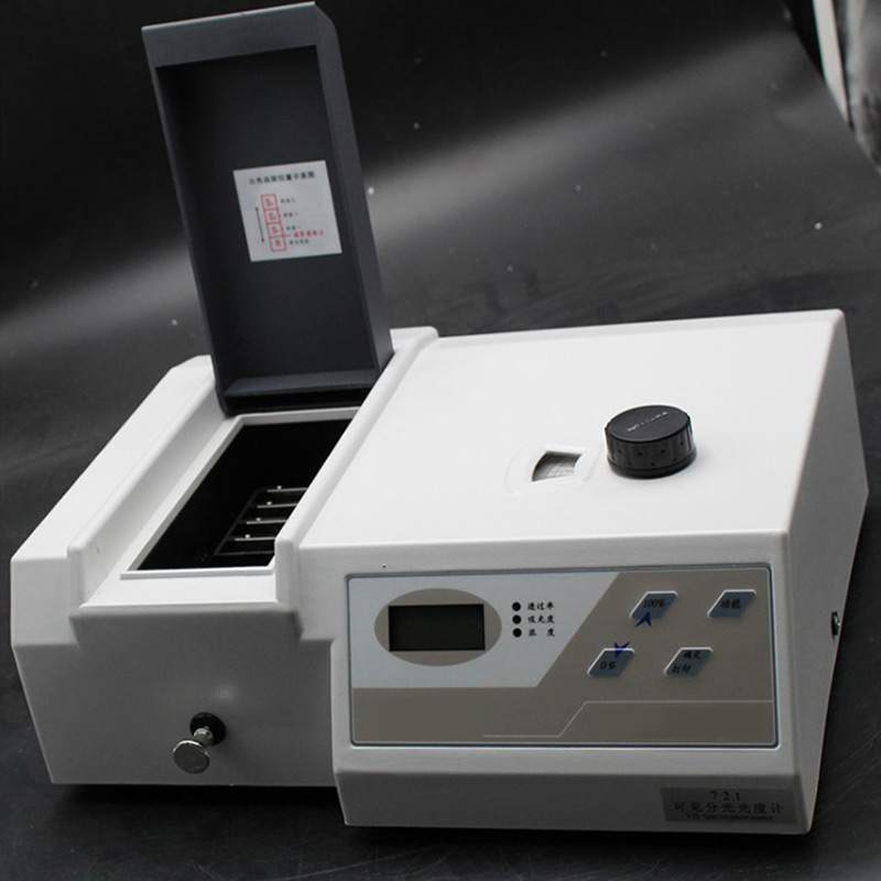 UV-Visible Spectrophotometer Precision UV-Vis Photometer 325-1050 nm Wavelength Analyser Cuvette Stand 100mm Spectrometer 722