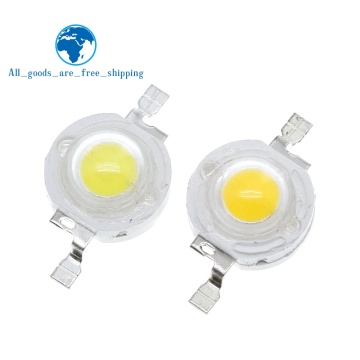 100PCS/LOT TZT led 1W 100-120LM LED Bulb IC SMD Lamp Light Daylight white/warm white High Power 1W LED Lamp bead