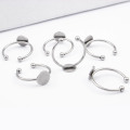 10pcs Stainless Steel Flat Ring Base Blanks 8mm Circle Pad Bezels For Rings Making Diy Jewelry Findings Accessories
