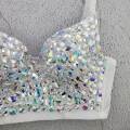Shiny Colorful Rhinestone Sexy Vest Women Nightclub Bar Singer Performance Clothing Lady Dj Ds Rave Wear Festival Outfit DT2325