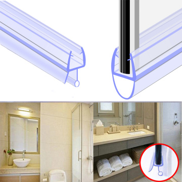 Glass Door Weatherstrip Bath Shower Screen Door Seal Strip 4 to 12mm Seal Gap Window Door Weatherstrip Hardware