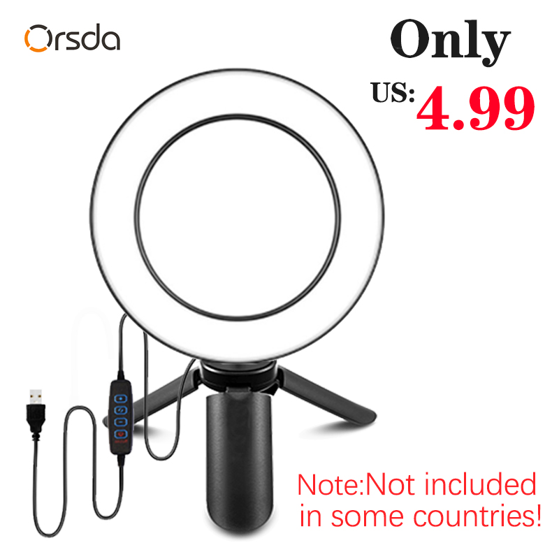 Orsda 6/10 inch ring light with tripod LED Ring Light Selfie Ring Light with Stand for Youtube tik tok Live lighting photography