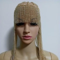 Luxury Metal Long Tassel Punk Head Chain Forehead Headband Accessories for Women Harness Multi Layers Headpiece Hair Jewelry