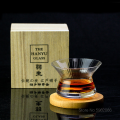 Japanese Style Top Design Spin Whiskey Glass Crystal Whisky Neat Cup Liquor Wine Bowl Slim Waist Brandy Snifter Wood Present Box