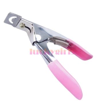 Nail Art Clipper Cutter For False Nail Edge Manicure Acrylic UV Gel False Tips Clipper Cutter Pink Manicure Cutter Clipper Tool