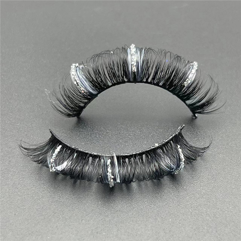 Silver Glitter Russian Lashes