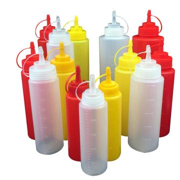 1Pc Condiment Squeeze Bottles Twist On Cap Sauce Squirt With Lids Ketchup Mustard Mayo Sauces Olive Oil Bottles Kitchen Gadget