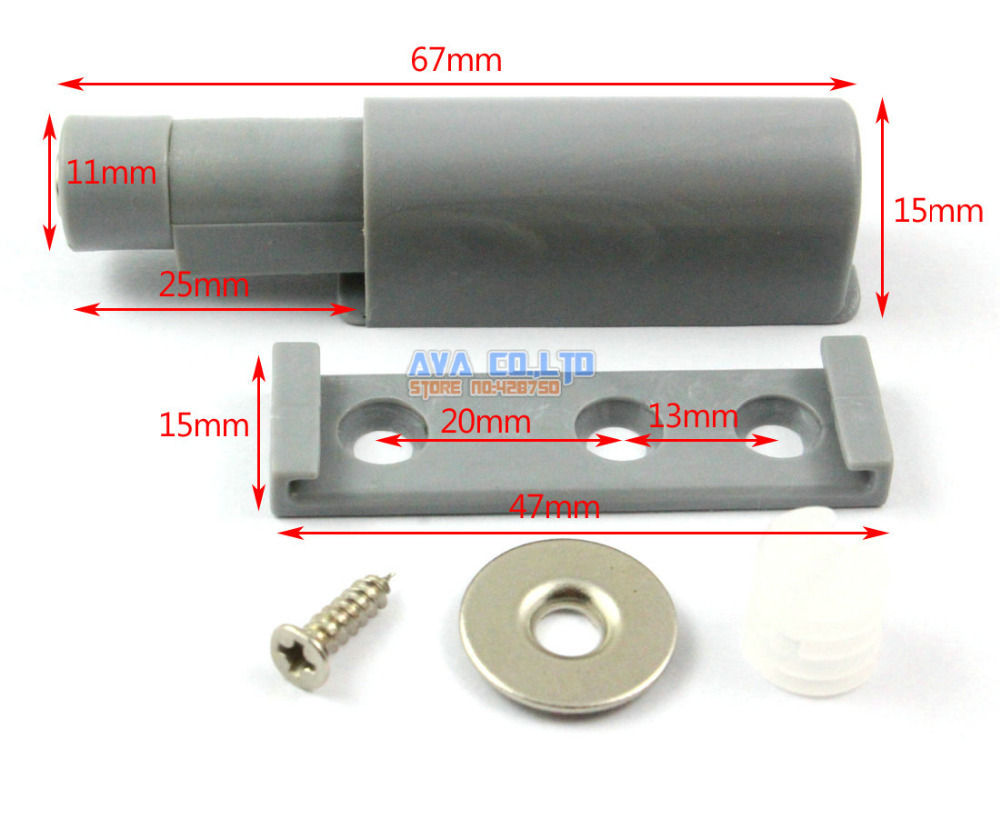 10PCS Magnet Push To Open System For Kitchen Cabinet Door Damper Buffer Closer Door Catch Without Handle