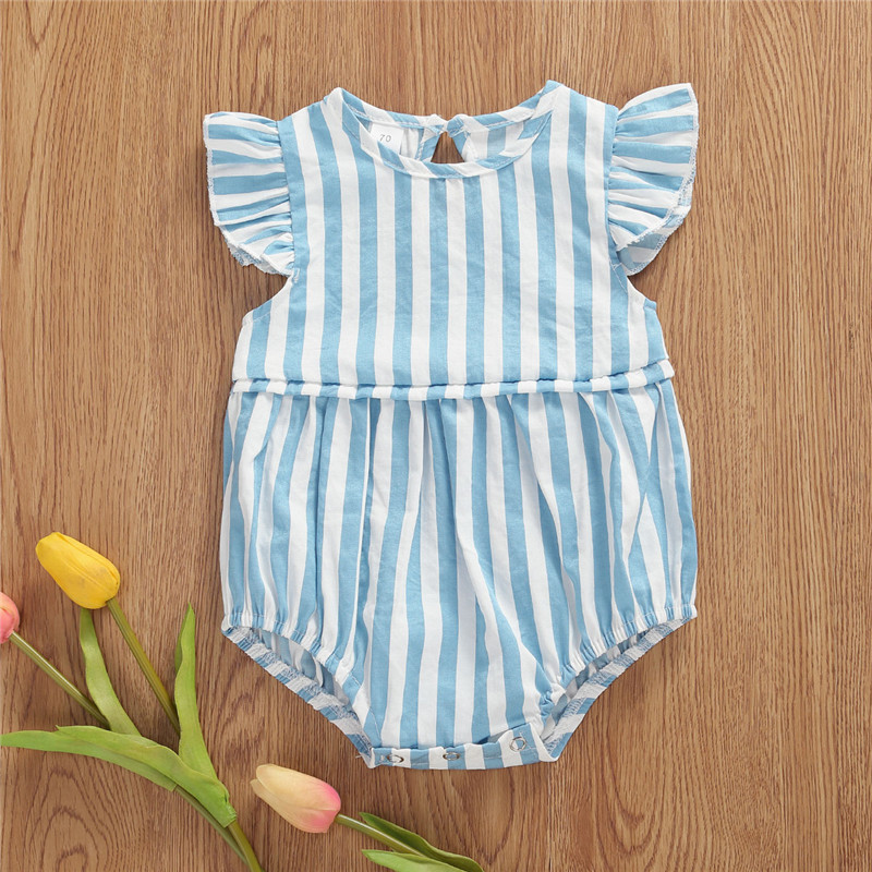 Newborn Baby Jumpsuits Summer Boys Girls Striped Romper for Toddler Infant One-piece 2020 New Sleeveless Kids Baby Romper